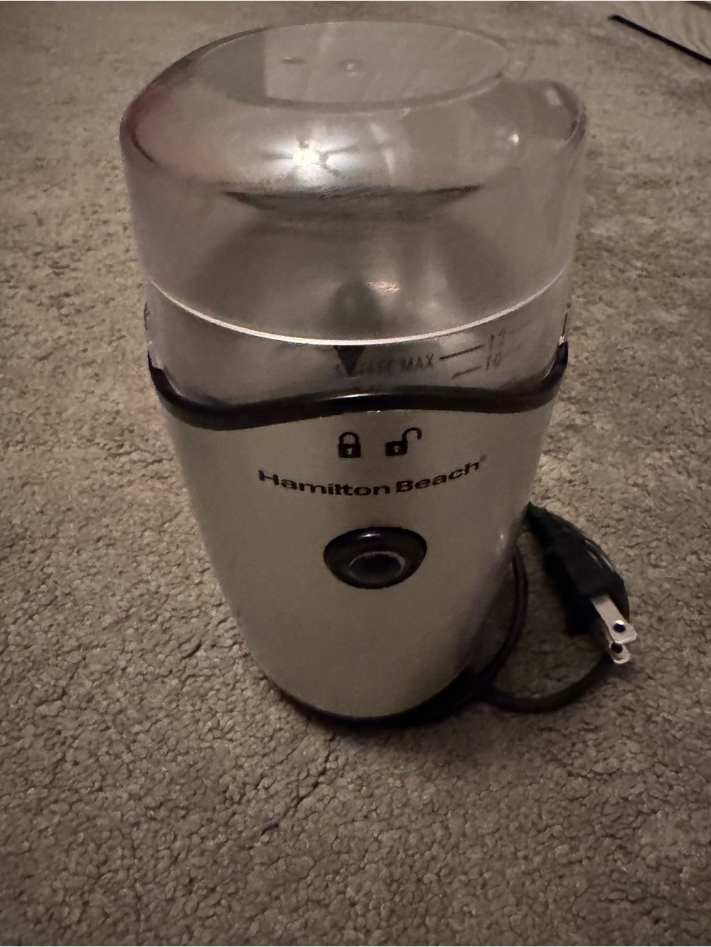 Hamilton Beach Silver Electric Coffee Grinder - Silver
